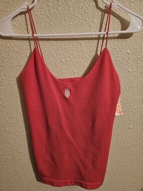 NWT! Free People Skinny Strap Logo Tank